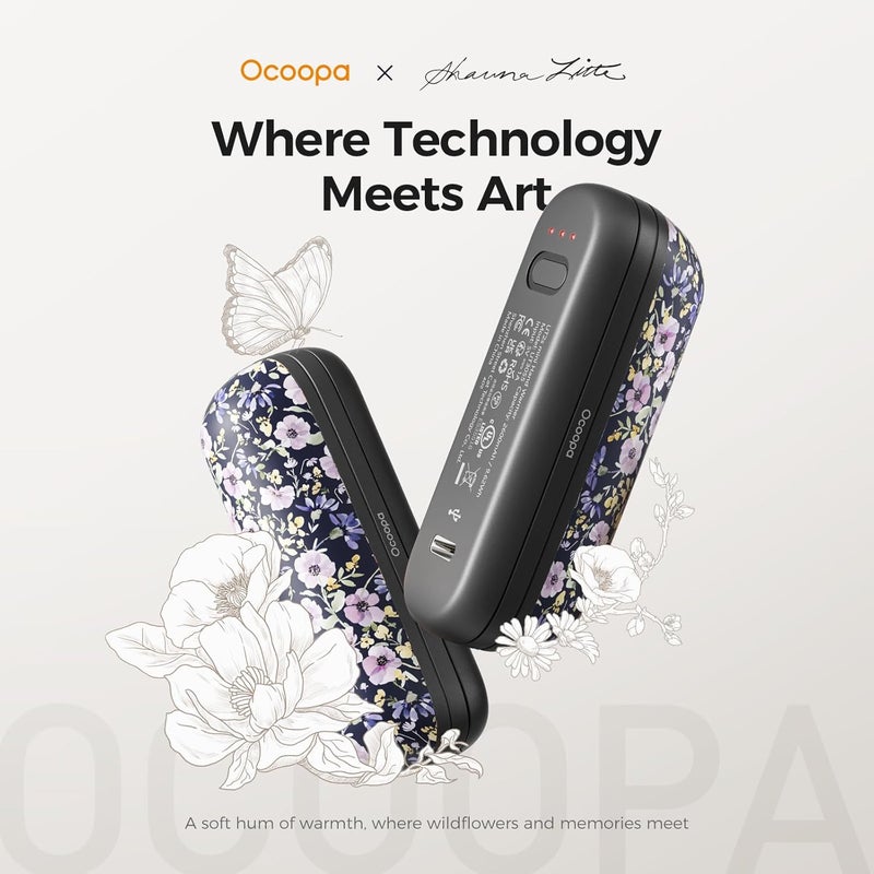 OCOOPA 2 in 1 Magnetic Rechargeable Hand Warmers, UT2s Mini Electric Handwarmers 2 Pack, Split USB-C, Reusable Portable Pocket Heater, Raynauds, Golf, Christmas, Tech Gifts for Women Men - Image 2